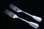 Preview: Bruckmann Augsburger Faden 2 Gabeln mit Monogramm versilbert