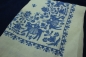 Preview: Alte Leinen Tischdecke mit Bauernhanddruck 120 x 150 cm
