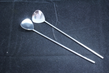 Carl Mertens 2 Cocktaillöffel Trinkröhrchen Edelstahl