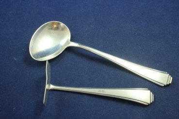 Lutz & Weiß Pyramide Art Deco Babybesteck versilbert