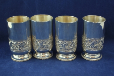 4 Silberbecher EPNS June versilbert