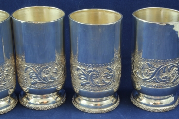 4 Silberbecher EPNS June versilbert