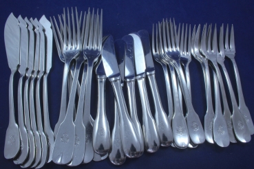 Novargent Besteck Fischbesteck Dessertbesteck Edelstahl