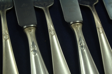 WMF 1400 Lilie Dessertbesteck für 6 Personen Jugendstil