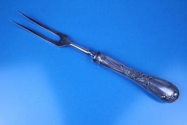 Jugendstil Fleischgabel 23 cm versilbert