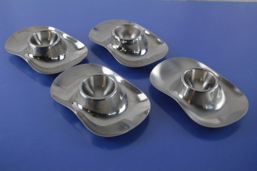 WMF 4 Eierbecher Design Wilhelm Wagenfeld Cromargan