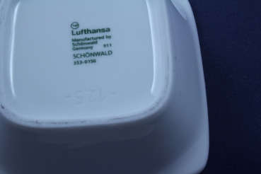 Lufthansa Bordgeschirr Beilagenschale Schale 9,5 x 9,5 cm Schönwald