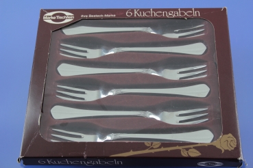 Marke Tischfein 6 Kuchengabeln Edelstahl