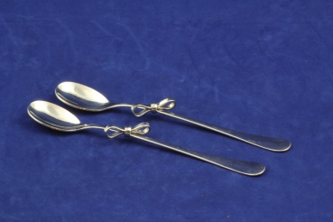 Löffel mit Schleife 2 Stück Edelstahl