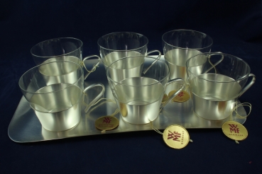 WMF Teegarnitur Teeservice, Teeglashalter versilbert OVP