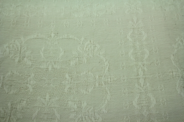 Leinen Tischdecke Häkelspitze Webmuster ca. 170 x 105 cm