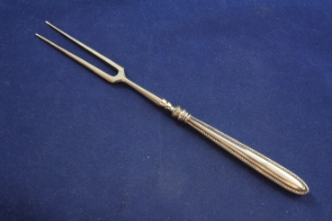 Fleischgabel Perlrand versilbert