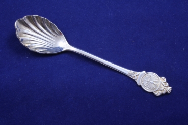 Zuckerlöffel "Pfau" versilbert