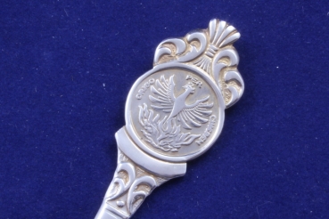 Zuckerlöffel "Pfau" versilbert