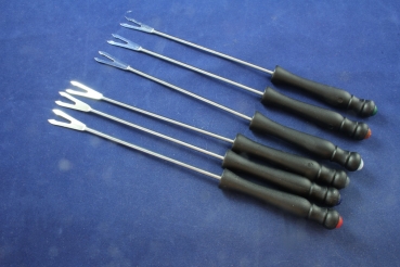 6 Fonduegabeln schwarzer Griff