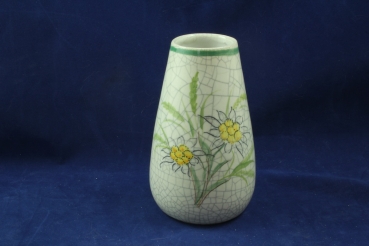 Fayence Vase handarbeit Blumen