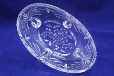 Ovale Schale Kristallglas