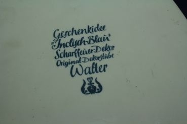 Wandbrett Zwiebelmuster indisch blau Porzellan Deko