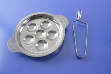 WMF 2 x Schneckenzangen + 2 Schneckenteller Cromargan