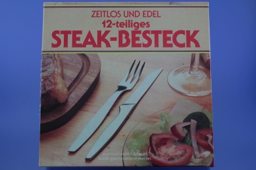 Zeitlos und Edel 12- teiliges Steakbesteck für 6 Personen Edelstahl OVP