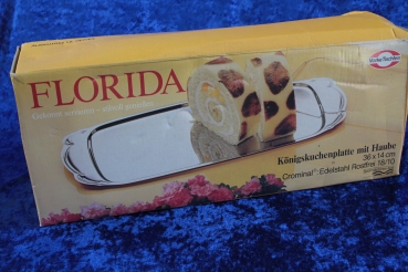 Marke Tischfein Florida Königskuchenplatte mit Haube OVP