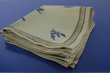 6 Stoffservietten Lavendel 41 x 41 cm Baumwolle