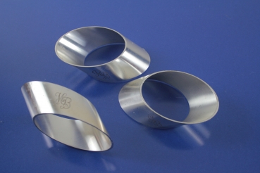 WMF Brillant 3 Serviettenringe versilbert je mit Monogramm HB, SB und RB