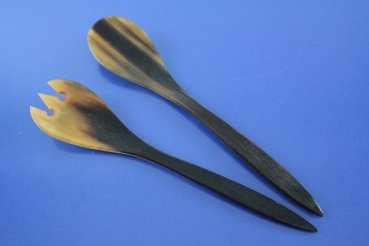 Kleines Salatbesteck aus Horn 17,2 cm