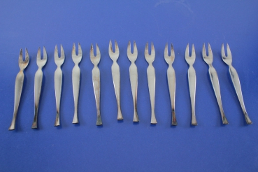Grasoli 12 Coctailgabeln 10,2 cm versilbert