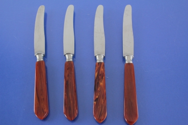 4 Obstmesser Bakelit braun