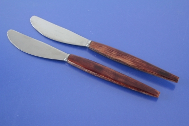 2 Menümesser Messer Bakelit braun
