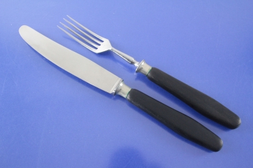 Dreiturm Besteck Buckelsmesser + Gabeln Buckelsklinge für 6 Personen 12 Teile Holzgriff