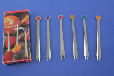WMF Cocktailspieße Bowlengabeln Bowlenspieße Cromargan OVP