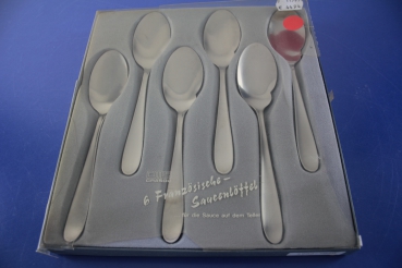 CMS Grasoli 6 Französische Saucenlöffel Gourmetlöffel Edelstahl 18/8