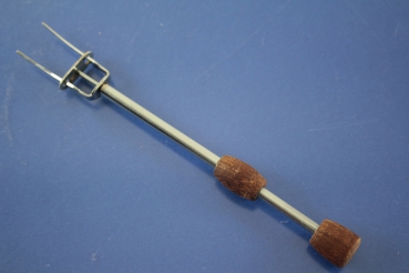 Abstreifgabel, Gurkengabel 16,5 cm Edelstahl Holz