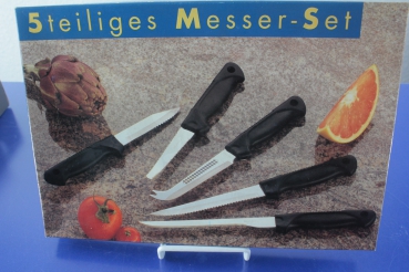 Messer-Set 5-teilig Edelstahl + Kunststoff OVP