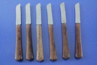 6 Obstmesser 14,7 cm Teakholzgriff