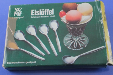 WMF ähnlich Frankfurt 6 Eislöffel Eisschaufeln Cromargan OVP