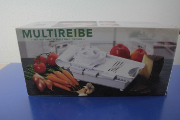 Multireibe 8 in 1 mit Auffangschale und Deckel Gemüsehobel Gemüseschneider OVP