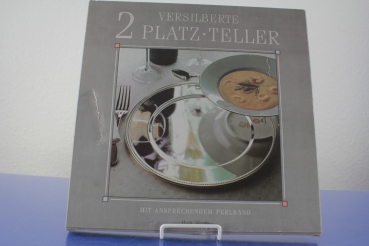 2 Platzteller 30 cm versilbert OVP