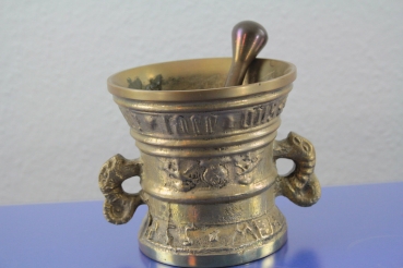 Messingmörser Mörser Messing mit Pistill Stößel