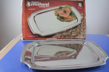 WMF Kreuzband Ludwig XVI Serviertablett Tablett 46 x 18 cm Cromargan