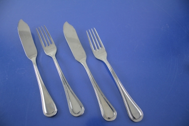 WMF Hotel Fischbesteck für 2 Personen Fischmesser + Fischgabel Cromargan
