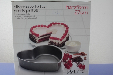 Walter Herzform Herz Backform Muttertagsform 27 cm silikonbeschichtet OVP