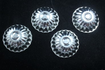 4 x alte Schokoladenform Schokolade Förmchen rund 5,6 cm Metall