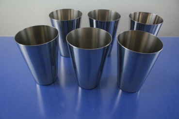 WMF 6 Trinkbecher Bierbecher Cromargan