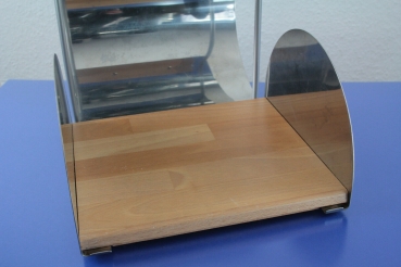 Gefu Brotkasten Brotbox Rollbrotkasten Design Fried Ulber Edelstahl + Buchenholz