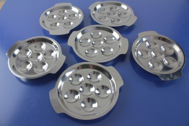 WMF Schneckenteller Schneckenpfanne für 6 Schnecken 6 Stück Cromargan