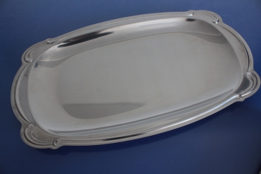 Marke Tischfein Servierplatte Edelstahl 37 x 21 cm OVP