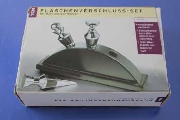TCM Flaschenverschluss-Set Hochglänzend verchromt OVP